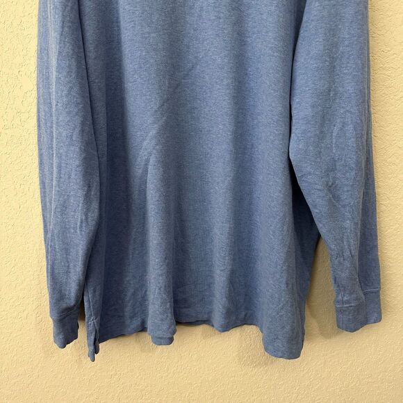 POLO RALPH LAUREN Estate Rib 1/4 Zip Pullover Sweater w Pony Logo Blue - Picture 3 of 9